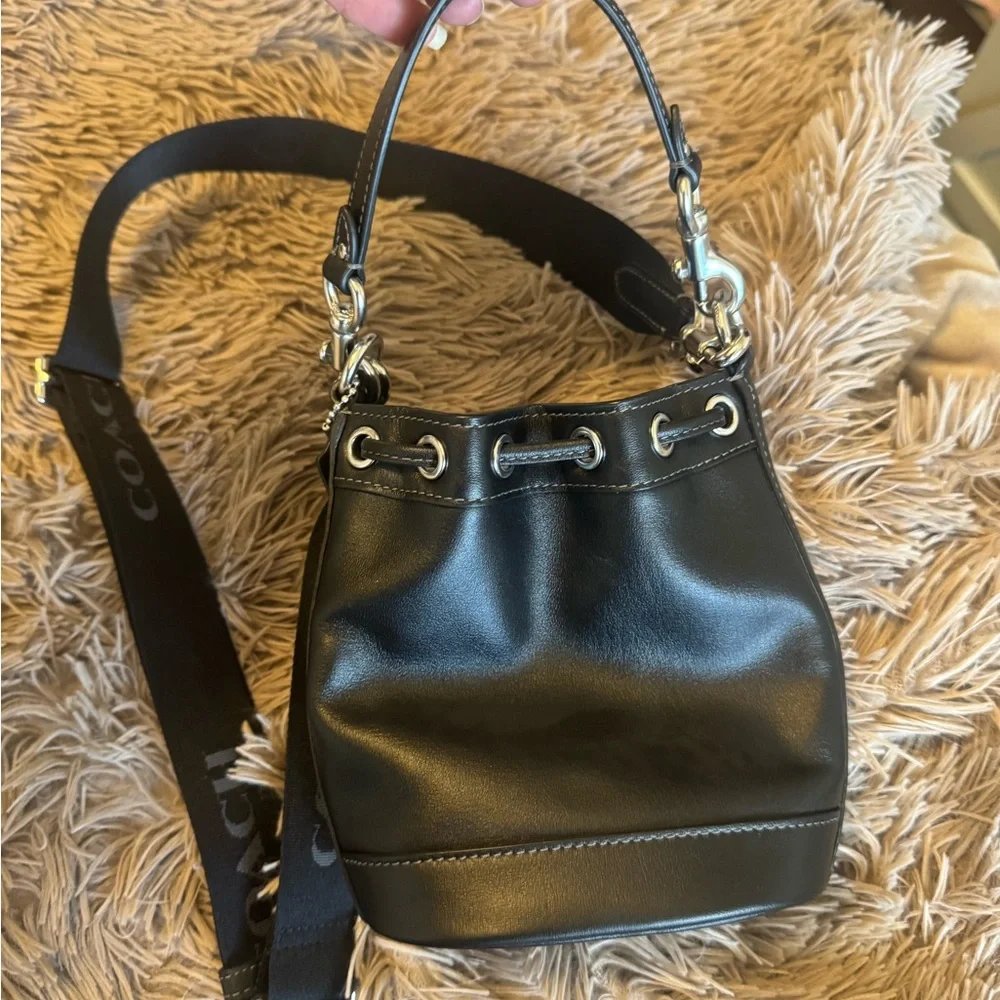Coach Black mini bucket bag with Silver Accents - Picture 6 of 10